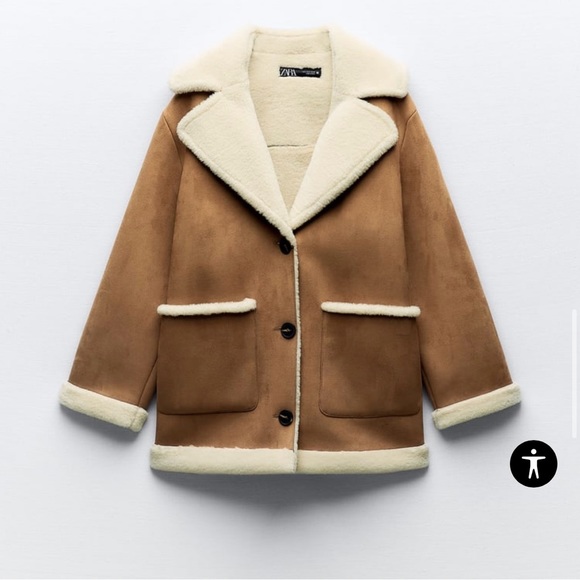 Zara Jackets & Blazers - Zara shearling double face jacket